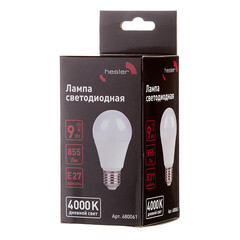 Лампа светодиодная Hesler E27 4000К 9 Вт 855 Лм 230 В груша А60 матовая - фото 4