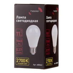 Лампа светодиодная Hesler E27 2700К 11 Вт 1045 Лм 230 В груша А60 матовая - фото 4