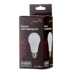 Лампа светодиодная Hesler E27 4000К 15 Вт 1425 Лм 230 В груша А60 матовая - фото 4