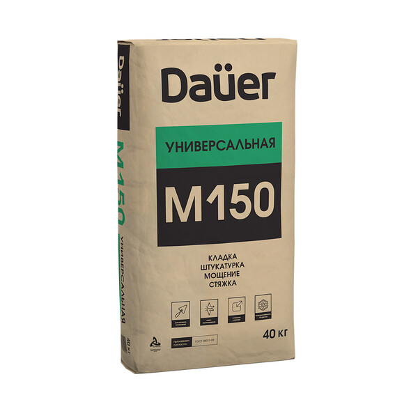 Смесь цементно-песчаная (ЦПС) М150 Dauer универсальная 40 кг — купить в ...