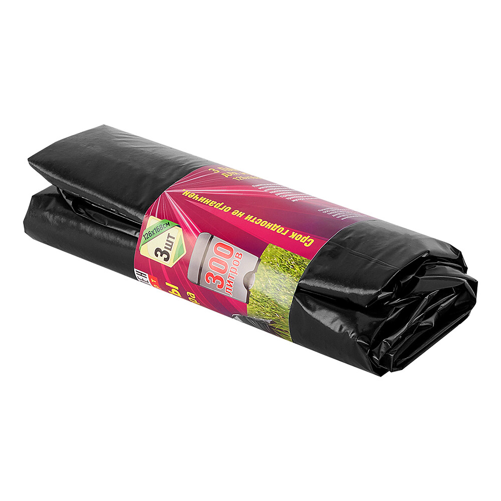 Изображение товара Мешки для мусора 300 л полиэтиленовые 3 шт. прочные и надежные