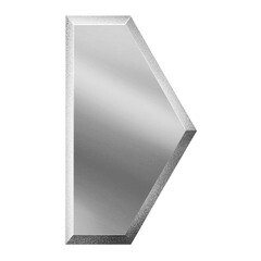 Плитка зеркальная пятиугольная 10х17 см Дом стекольных технологий Соты серебряная с фацетом