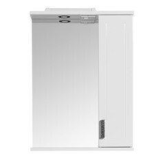 Зеркальный шкаф АСБ-Мебель Лиана 60х80х16 см с подсветкой белый - фото 1