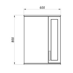 Зеркальный шкаф АСБ-Мебель Лиана 60х80х16 см с подсветкой белый - фото 4