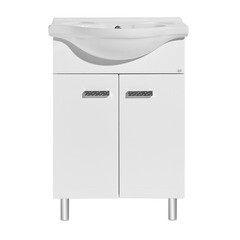 Тумба под раковину АСБ-Мебель Лиана 60 см напольная белая (12165) - фото 8