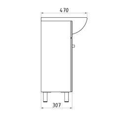 Тумба под раковину АСБ-Мебель Лиана 60 см напольная белая (12165) - фото 6