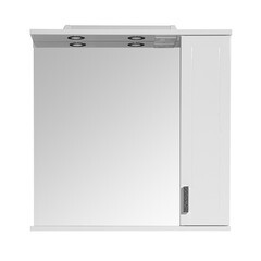 Зеркальный шкаф АСБ-Мебель Лиана 80х80х16 см с подсветкой белый - фото 4