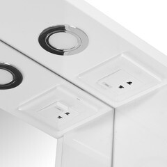 Зеркальный шкаф АСБ-Мебель Лиана 80х80х16 см с подсветкой белый - фото 8