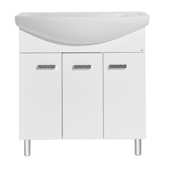 Тумба под раковину АСБ-Мебель Лиана 80 см напольная белая (12166) - фото 8