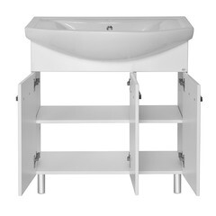 Тумба под раковину АСБ-Мебель Лиана 80 см напольная белая (12166) - фото 7