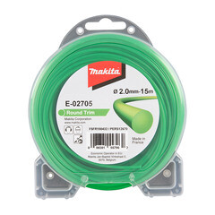 Леска для триммера Makita E-02705 (E-02705) круг 2 мм x 15 м зеленая