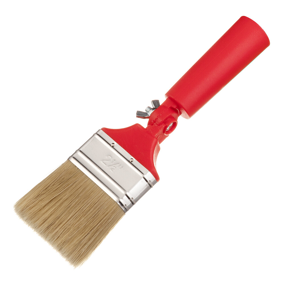 Изображение товара Кисть плоская угловая натуральная щетина пластиковая ручка Beorol 63х30 мм для эмалей и лаков на алкидной основе