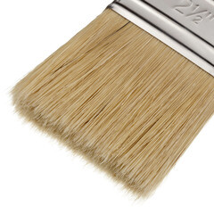 Кисть плоская угловая натуральная щетина пластиковая ручка Beorol 63х30 мм для эмалей и лаков на алкидной основе - фото 4