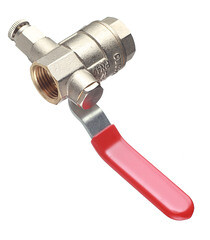 Кран шаровой латунный Valtec Base 1/2 ВР(г) х 1/2 ВР(г) ручка с дренажом и воздухоотводчиком прямой (VT.245.N.04) - фото 5