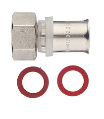 Соединитель прямой Valtec (VTm.222.N.001604) с накидной гайкой 16(пресс) х 1/2 ВР(г) - фото 2