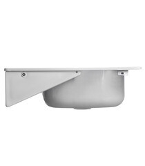 Мойка для кухни 50х50х16 см подвесная с кронштейнами эмалированная (1701) - фото 4