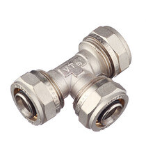 Тройник VALTEC 26 обж(ц) х 26 обж(ц) х 26 обж(ц) - фото 1