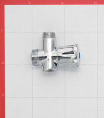 Вентиль латунный Valtec 1/2 ВР(г) х 3/4 НР(ш) х 1/2 НР(ш) для подключения бытовой техники хром (VT.255.N.04) - фото 2