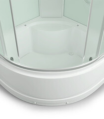 Душевая кабина Erlit Comfort 90х90х215 см стекло матовое 4 мм с высоким поддоном полукруг - фото 7