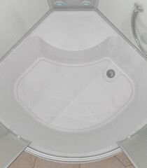 Душевая кабина Erlit Comfort 90х90х215 см стекло матовое 4 мм с высоким поддоном полукруг - фото 8