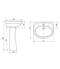 Пьедестал Santeri Воротынский 675 мм белый (1.3601.7.S00.00B.0) - фото 5
