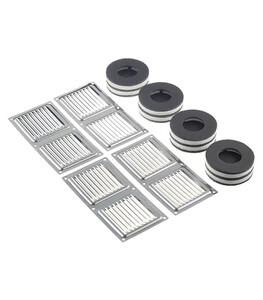 Вентиляционный клапан Двервент дверной 400 х 100 мм хром