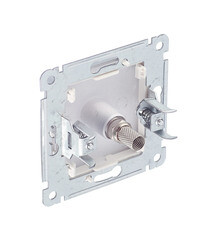 Розетка телевизионная Hegel Master встраиваемая серебро (РСТВ-401-06) - фото 2