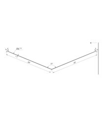 Ендова внутренняя для металлочерепицы 300х300 мм 2 м красное вино RAL 3005 - фото 3