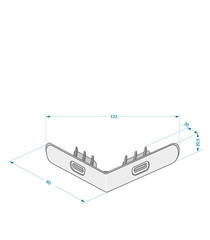 Угол стартовый Docke Stein Stern Сланец - фото 3