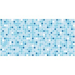 Панель ПВХ 960х480 мм Cronaplast Мозаика стандарт голубая
