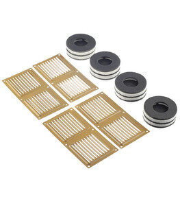 Вентиляционный клапан Двервент дверной 400 х 100 мм золото