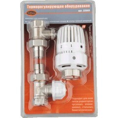 Комплект термостатический прямой Terma ( 33969) 1/2 НР(ш) х 1/2 ВР(г) для радиатора