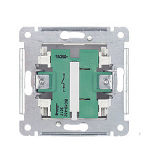 Выключатель Hegel Master одноклавишный встраиваемый серебро с самовозвратом с подсветкой (ВС10-432-06) - фото 5