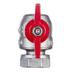 Кран шаровой латунный Valtec Base 3/4 ВР(г) х 3/4 ВР(г) бабочка с накидной гайкой угловой (VT.266.N.0505) - фото 2