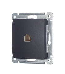 Розетка телефонная Hegel Master встраиваемая черная RJ11 (РСТ-400-08) - фото 2