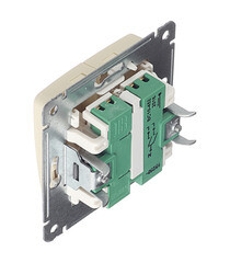 Выключатель Hegel Master двухклавишный встраиваемый слоновая кость с подсветкой (ВС10-452-01) - фото 5