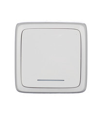 Переключатель Hegel Alfa одноклавишный накладной белый с подсветкой (ВА10-164) - фото 1