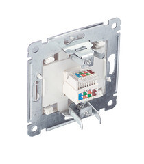 Розетка компьютерная Hegel Master встраиваемая серебро RJ45 (РСК-400-06) - фото 4