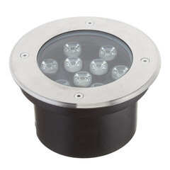 Изображение товара Светильник светодиодный тротуарный встраиваемый Feron металлик 2700К 9 Вт IP67 (32018)