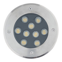 Светильник светодиодный тротуарный встраиваемый Feron металлик 2700К 9 Вт IP67 (32018) - фото 3