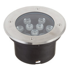 Изображение товара Светильник светодиодный тротуарный встраиваемый Feron металлик 6400К 9 Вт IP67 (32019)