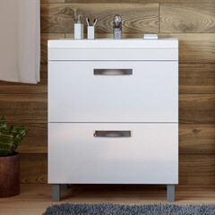 Тумба под раковину Vigo Plaza 70 см напольная белая (tn.PLA.COM.70.2Y) - фото 3