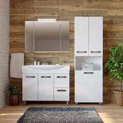 Пенал Vigo Plaza 60 см напольный белый - фото 2