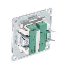 Выключатель Hegel Master одноклавишный встраиваемый серебро с самовозвратом с подсветкой (ВС10-432-06) - фото 4