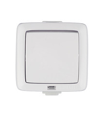 Изображение товара Выключатель Hegel Alfa одноклавишный накладной белый с подсветкой (ВА10-212)