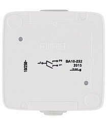 Выключатель Hegel Alfa двухклавишный накладной белый с подсветкой (ВА10-252) - фото 4