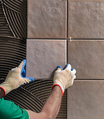 Клей для плитки/ керамогранита/ камня Основит Гранипликс АС14 беспылевой серый класс C2 TE 25 кг - фото 5