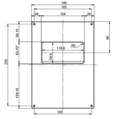 Площадка торцевая горизонтальная ПТГ фланец 60х120 пластиковая для плоских воздуховодов 180х250 мм - фото 2