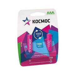 Аккумулятор Космос ААА мизинчиковый 1000 мАч (2 шт.)