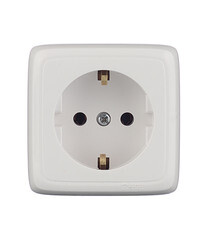 Розетка Hegel Alfa накладная белая с изолирующей пластиной (РА16-113) - фото 1